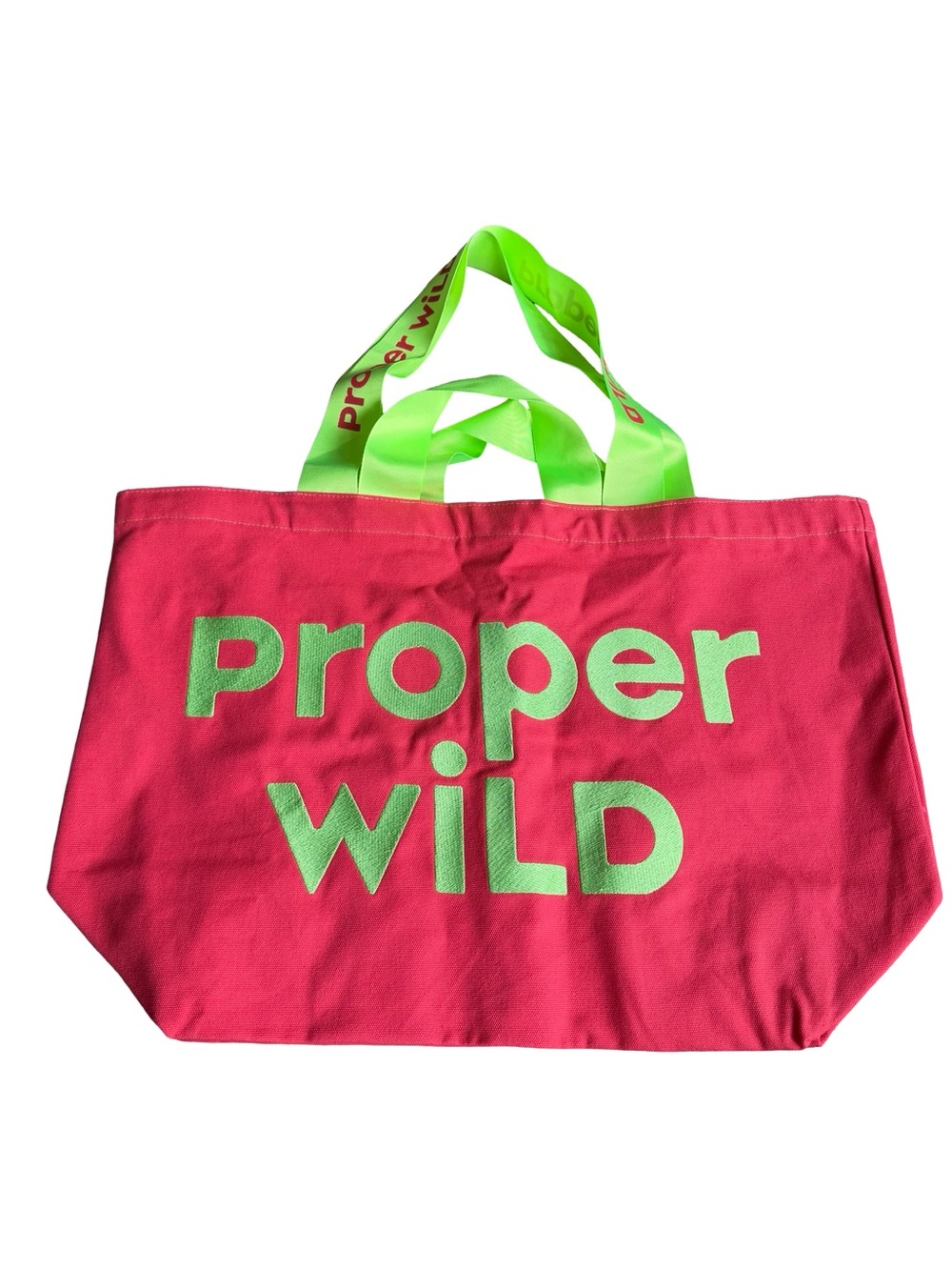 Proper Wild Clean Energy Large Tote Bag Pool Shoulder Carryall Casual Purse